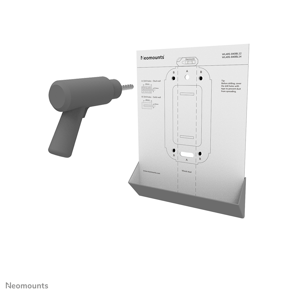 Neomounts WL40S-840BL14 Supporto TV a parete 32-65" - mobilità completa - installazione rapida
